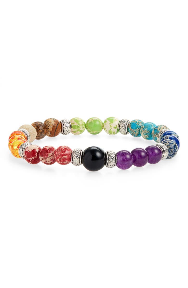 NORDSTROM MEN'S SHOP Pride Multi Bead Bracelet, Main, color, 