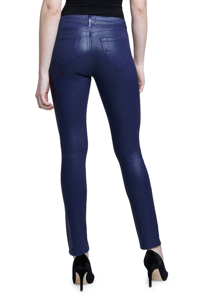 L'AGENCE Jyothi High Waist Split Ankle Skinny Jeans, Alternate, color, Midnight C