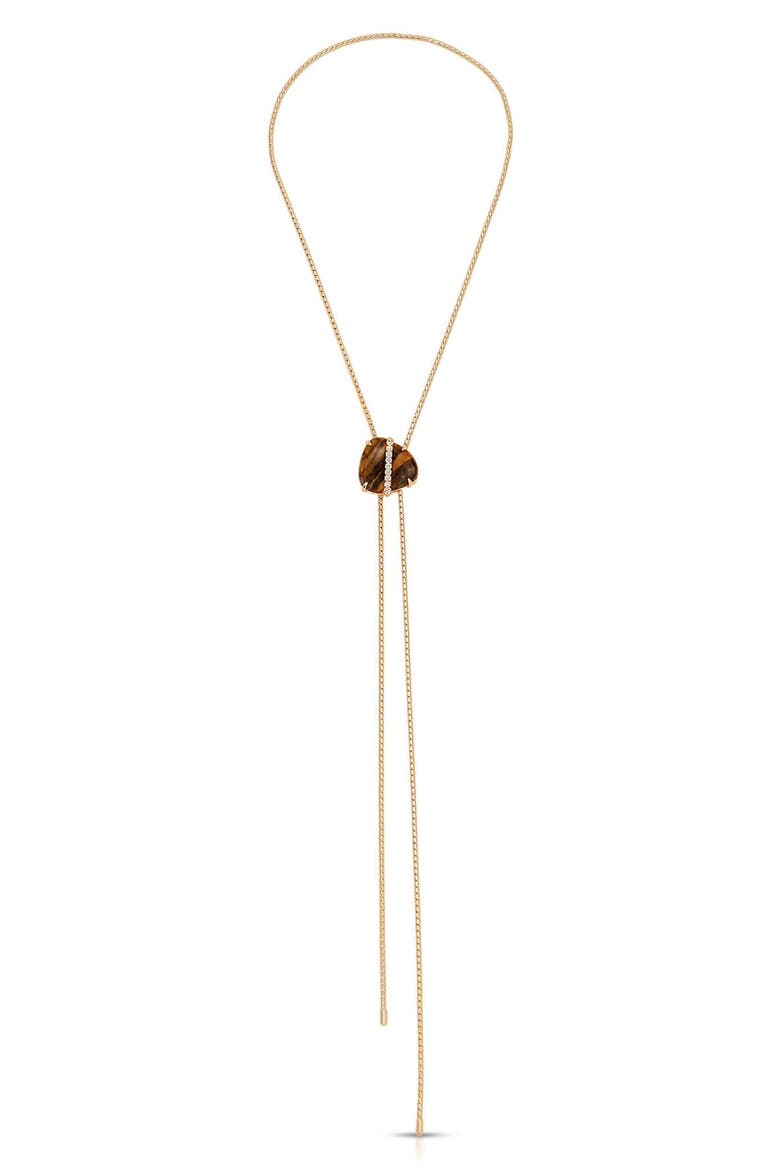 Solstice Tiger's Eye Bolo Necklace, Main, color, TIGERS EYE