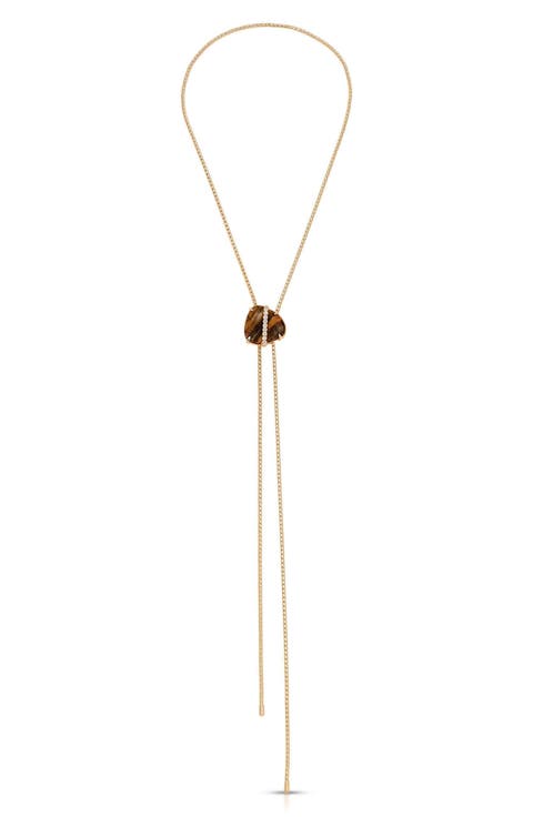 Solstice Tiger's Eye Bolo Necklace