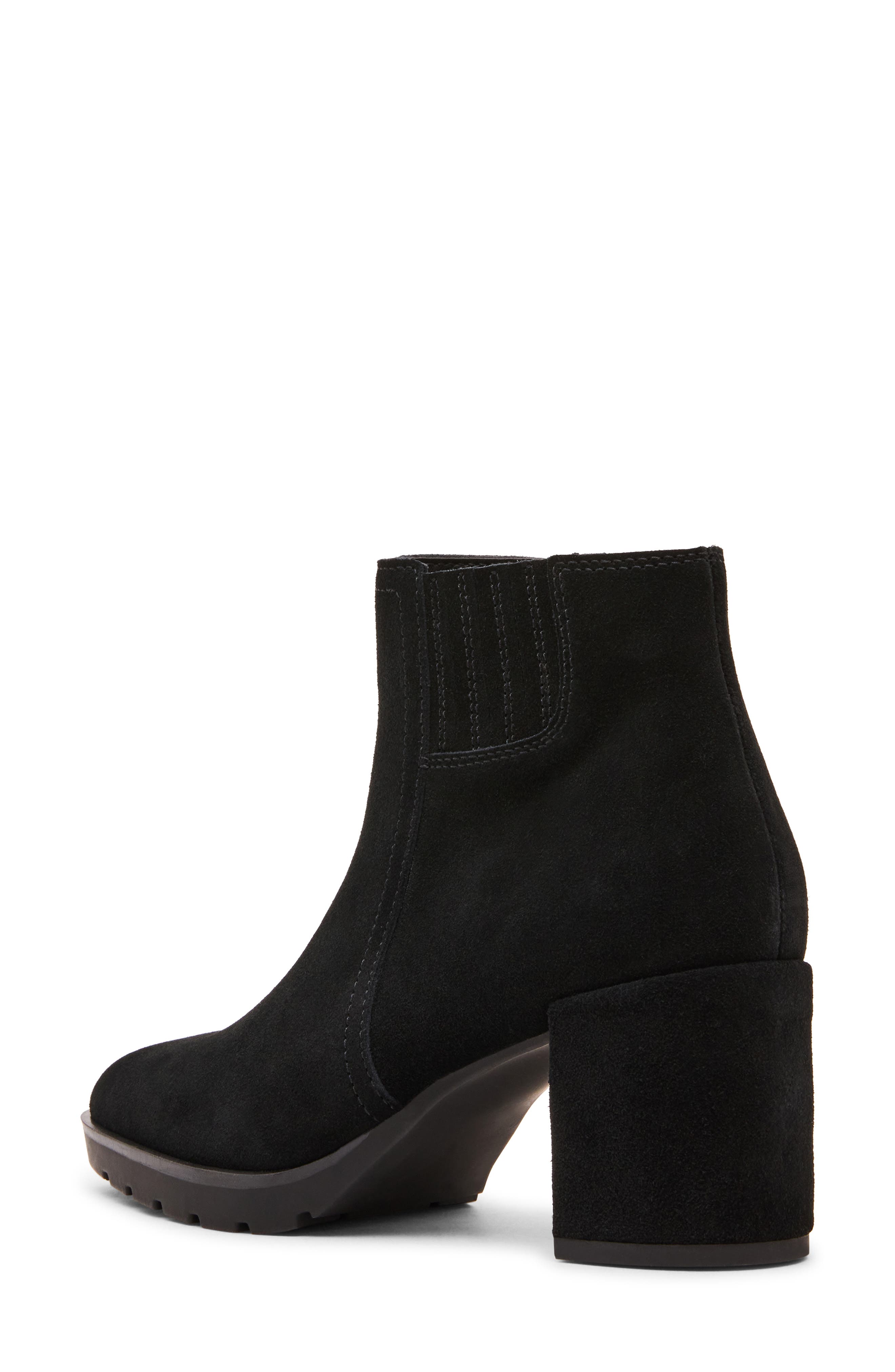 Genevive Waterproof Bootie, Alternate, color, BLACK SUEDE