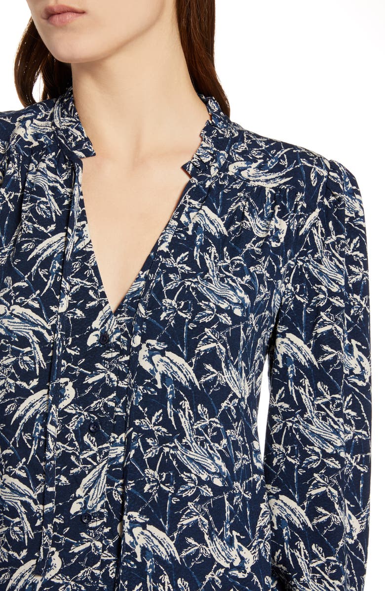 Hinge Tie Neck Blouse, Alternate, color, 