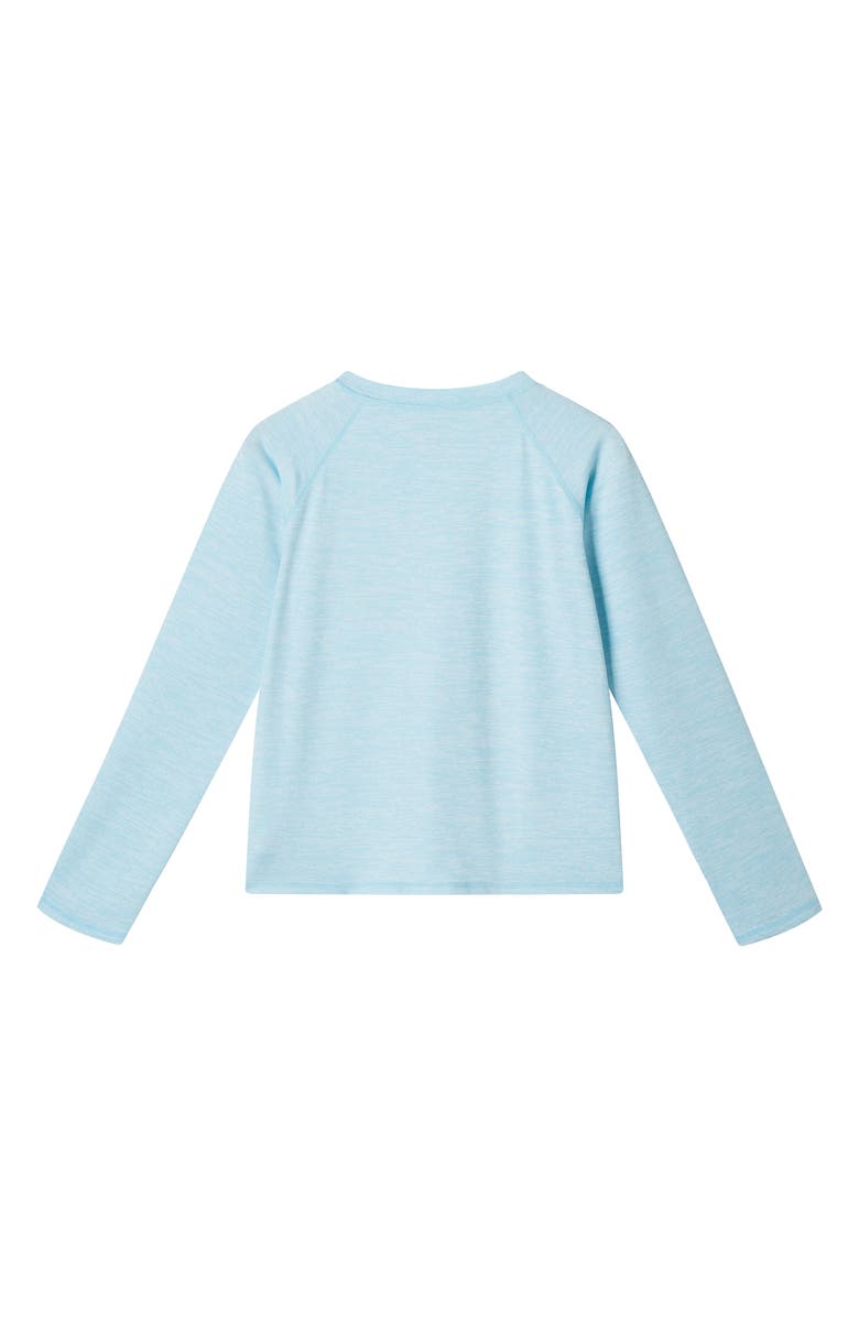 Andy & Evan Kids' Long Raglan Sleeve Rashguard, Alternate, color, Heather Aqua