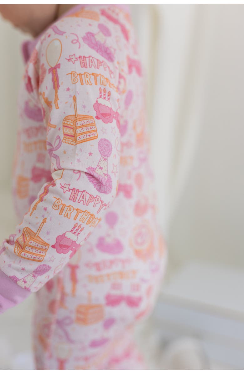 In My Jammers Birthday Zipper Romper, Alternate, color, Pink / Purple