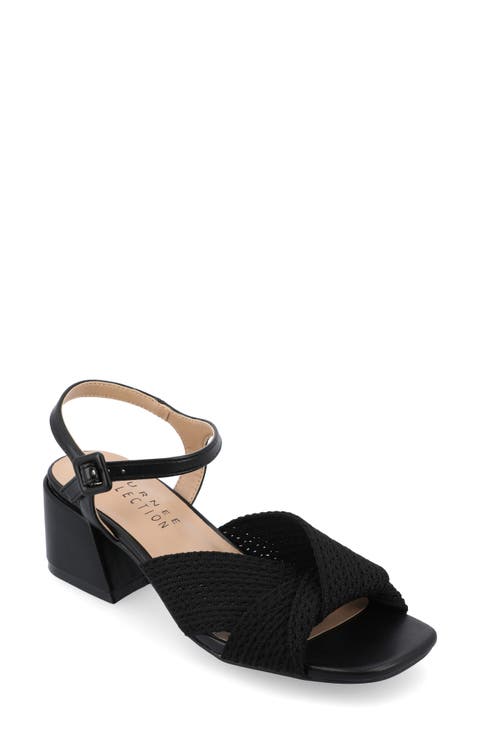 Zerlina Knit Block Heel Sandal (Women)