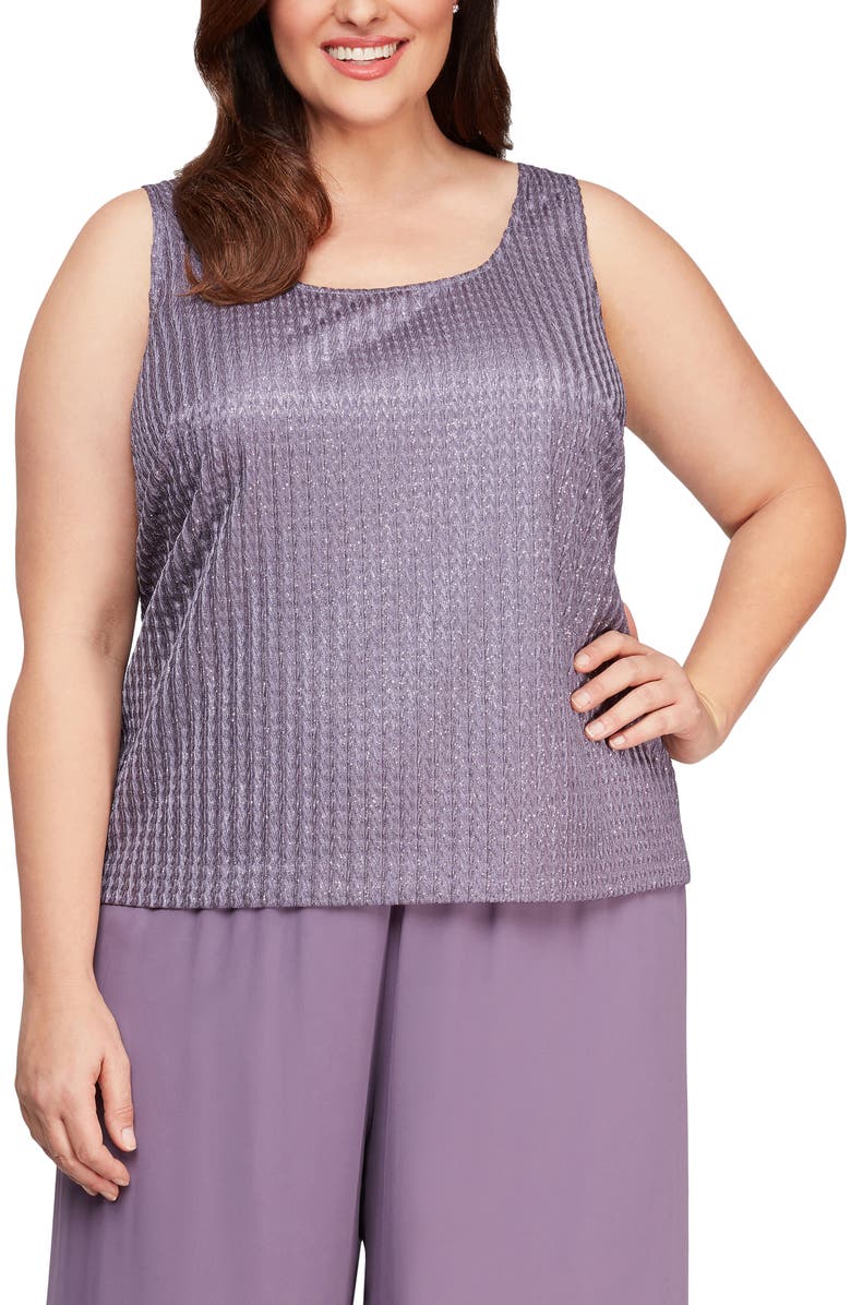 Alex Evenings Glitter Dusted Twinset, Alternate, color,