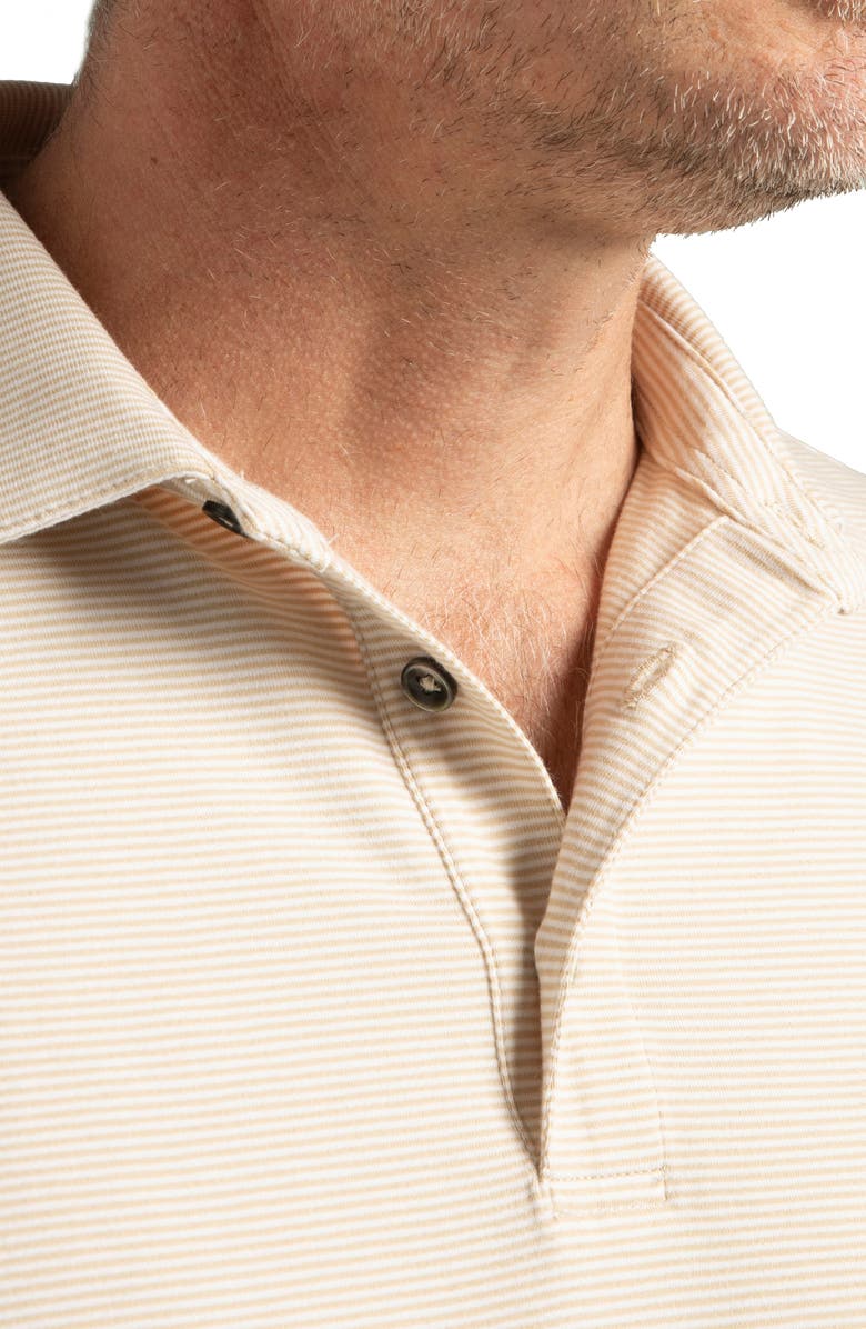 Hypernatural Pinehurst Classic Fit Cotton Blend Golf Polo, Alternate, color, Khaki / White