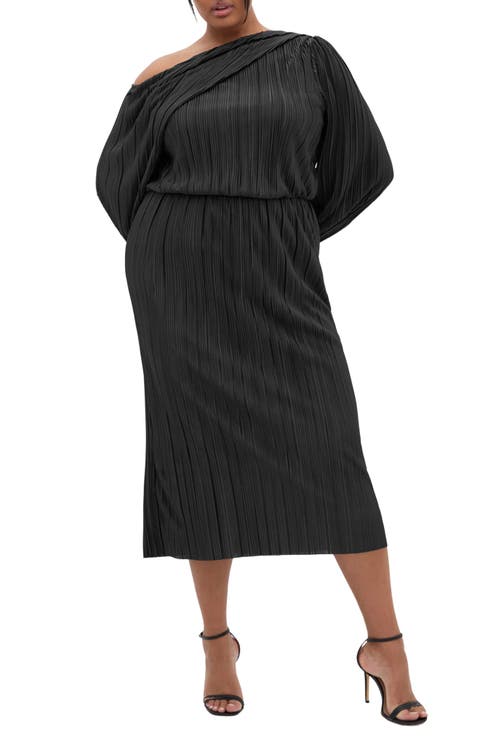 Jay Long Sleeve Midi Dress (Plus)