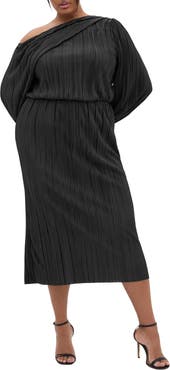 City Chic Jay Long Sleeve Midi Dress