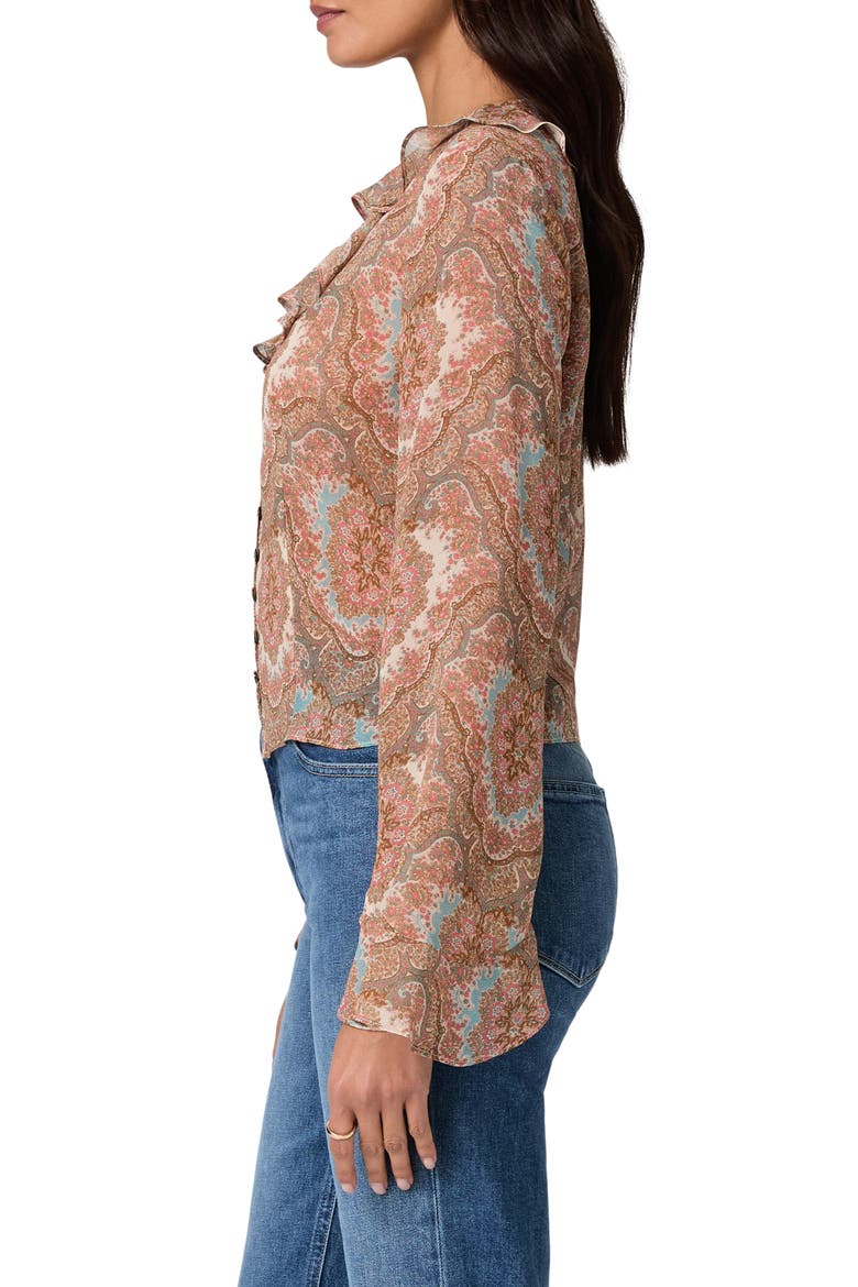 Eve Silk Georgette Shirt, Alternate, color, SURF MULTI