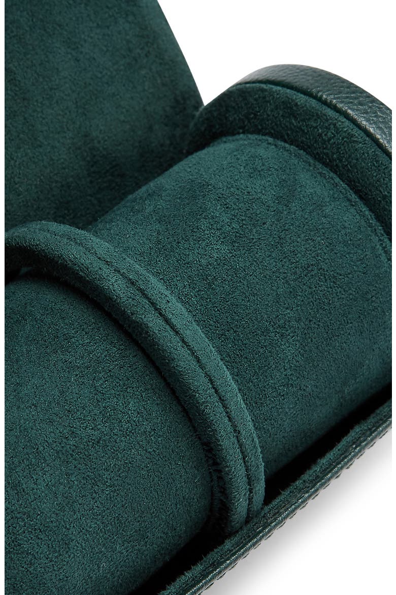 British Racing Green Triple Watch Roll, Alternate, color, GREEN