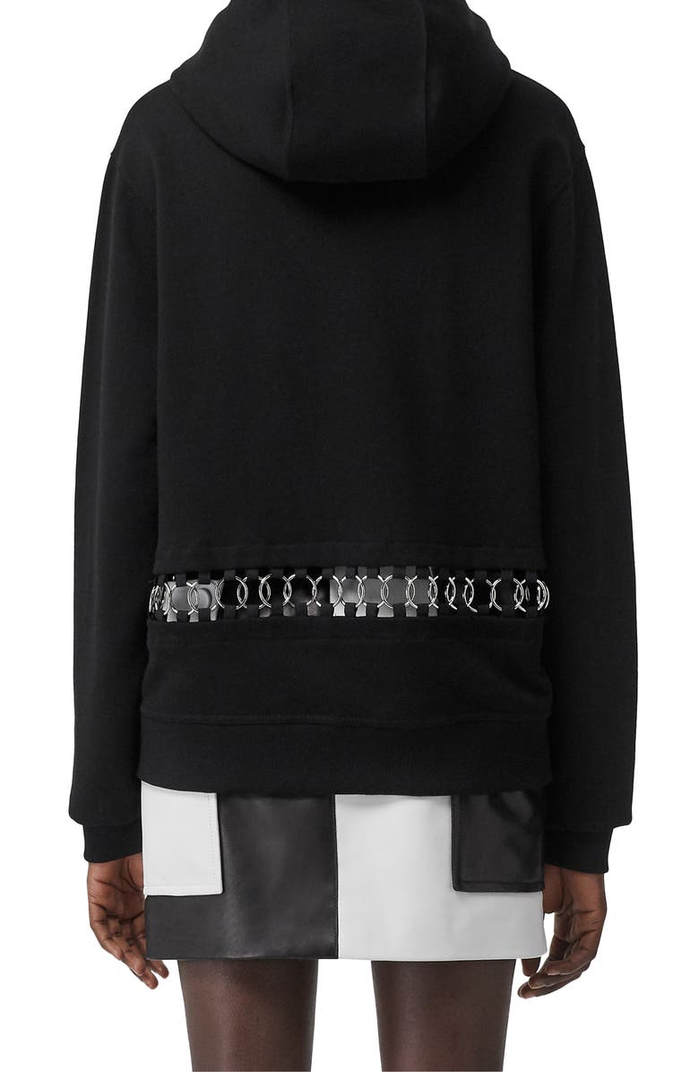Burberry Poulter Ring Detail Cotton Hoodie, Alternate, color, 