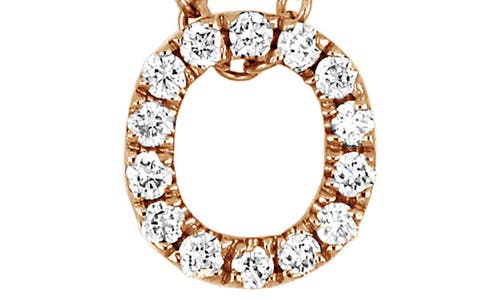 Bony Levy Diamond Pavé Initial Pendant Necklace In 18k Rose Gold - O