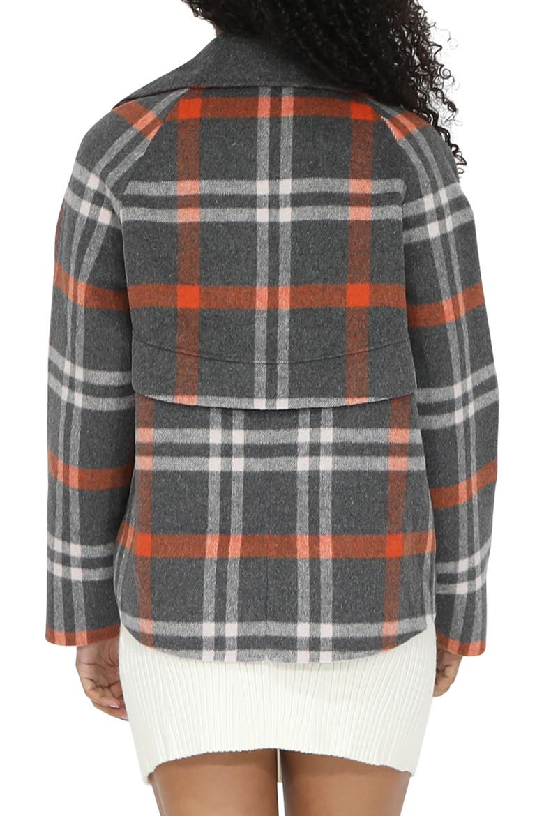 I'm Yours Plaid Wool Blend Peacoat, Alternate, color, CHARCOAL PLAID