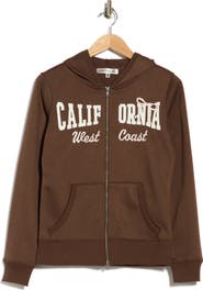 Madden Girl Fitted Zip Up Hoodie