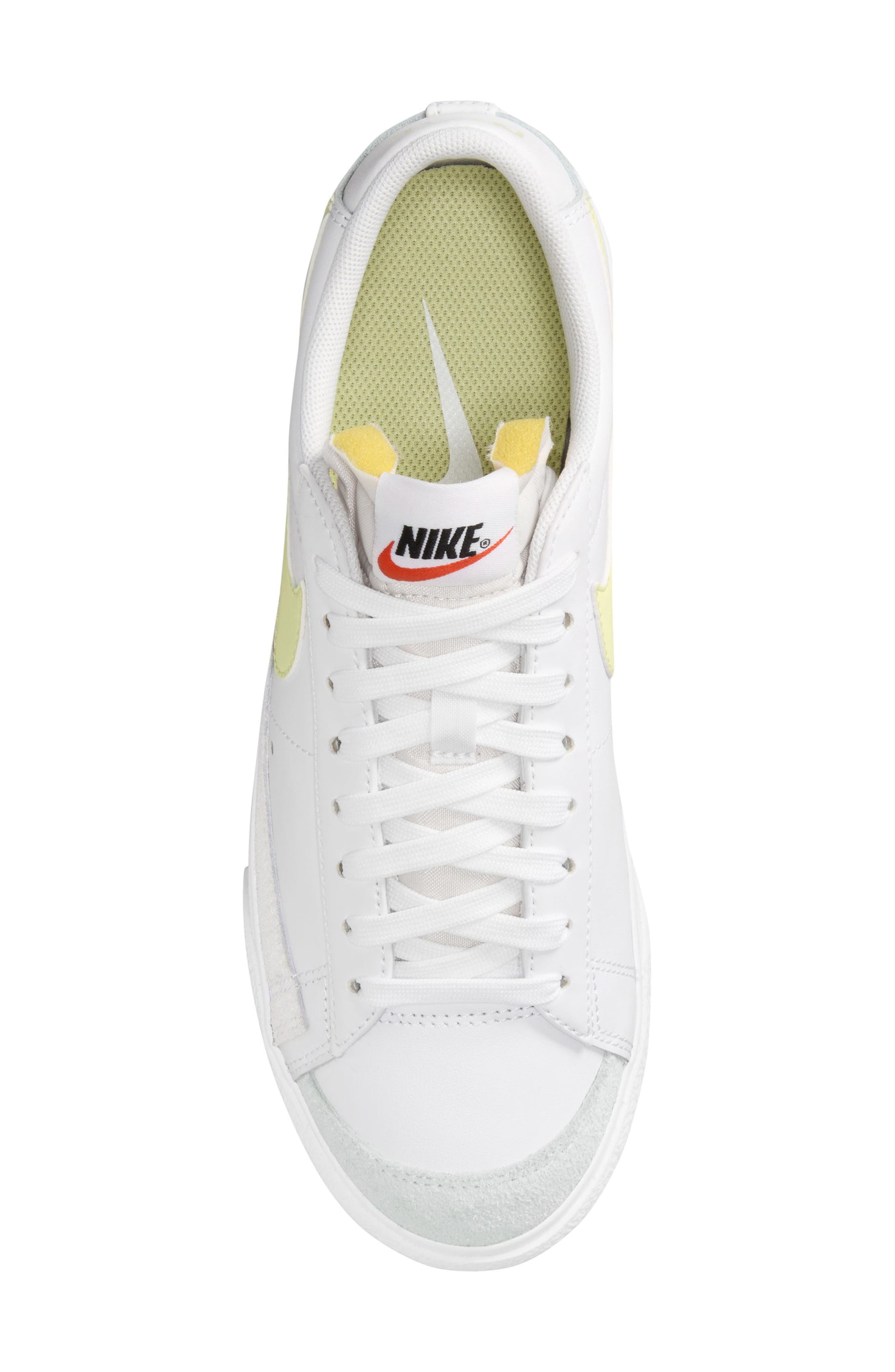 Nike Blazer Low Platform Sneaker, Alternate, color, White/ Lime/ Orange/ Black