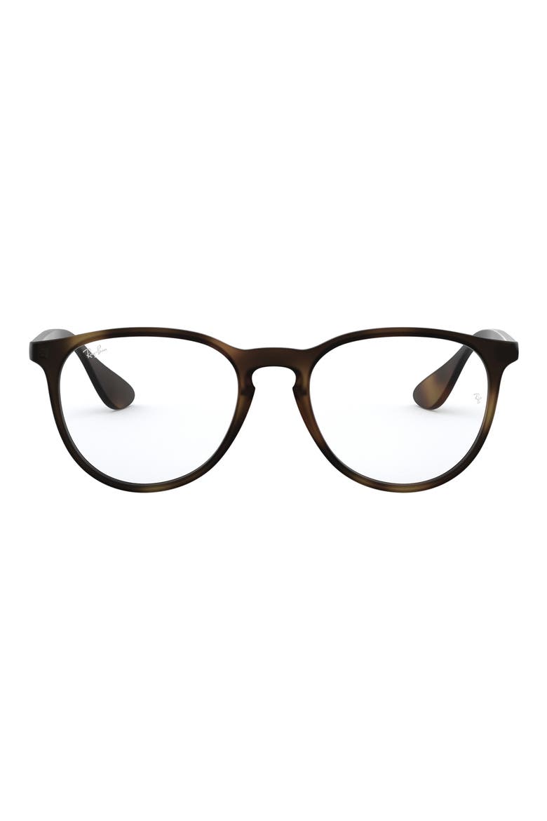 Unisex Erika 51mm Keyhole Optical Glasses, Main, color, RUBBER DARK HAVANA