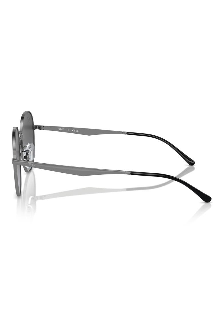 57mm Phantos Round Sunglasses, Alternate, color, GUNMETAL