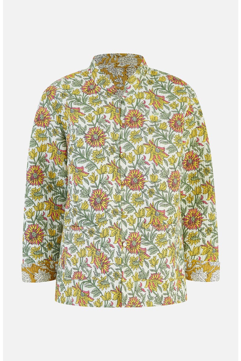 Sunflower Reversible Quilted Jacket, Alternate, color, Yellow