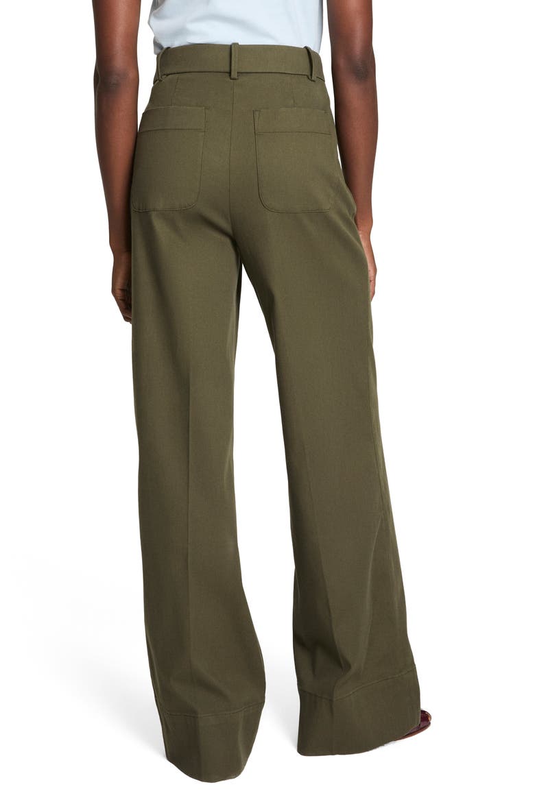 SPANXsupersmooth™ Stretch Twill Wide Leg Pant, Alternate, color, DARK PINE