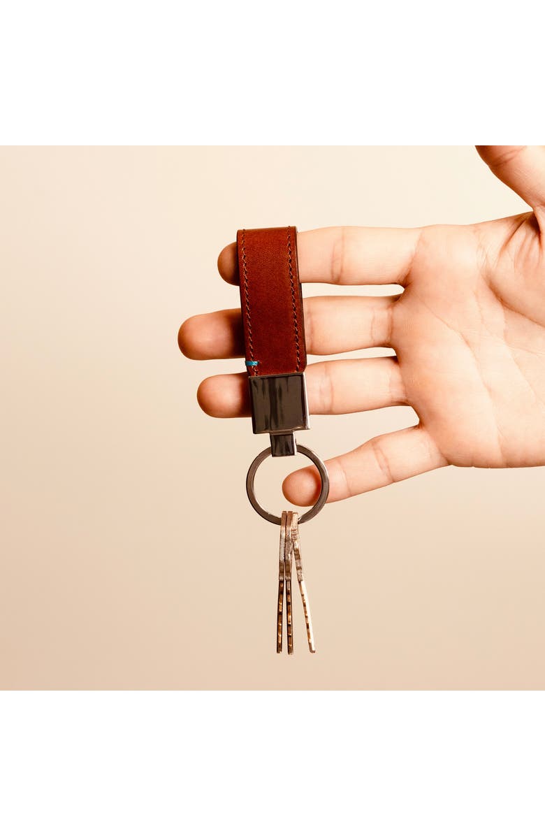 Bluebonnet The Toscano Italian Leather Key Tag, Alternate, color, Tuscan Tan