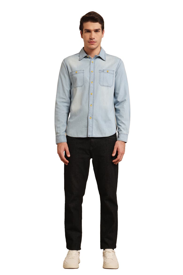 Men's Denim Shirt, Alternate, color, Light Indigo
