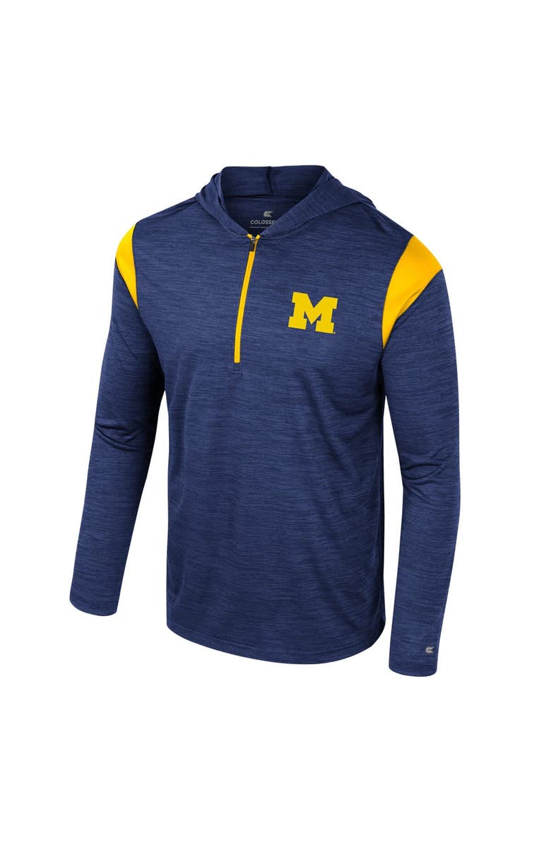 COLOSSEUM Men's Colosseum Navy Michigan Wolverines Dozer Half-Zip Windshirt, Alternate, color, Navy
