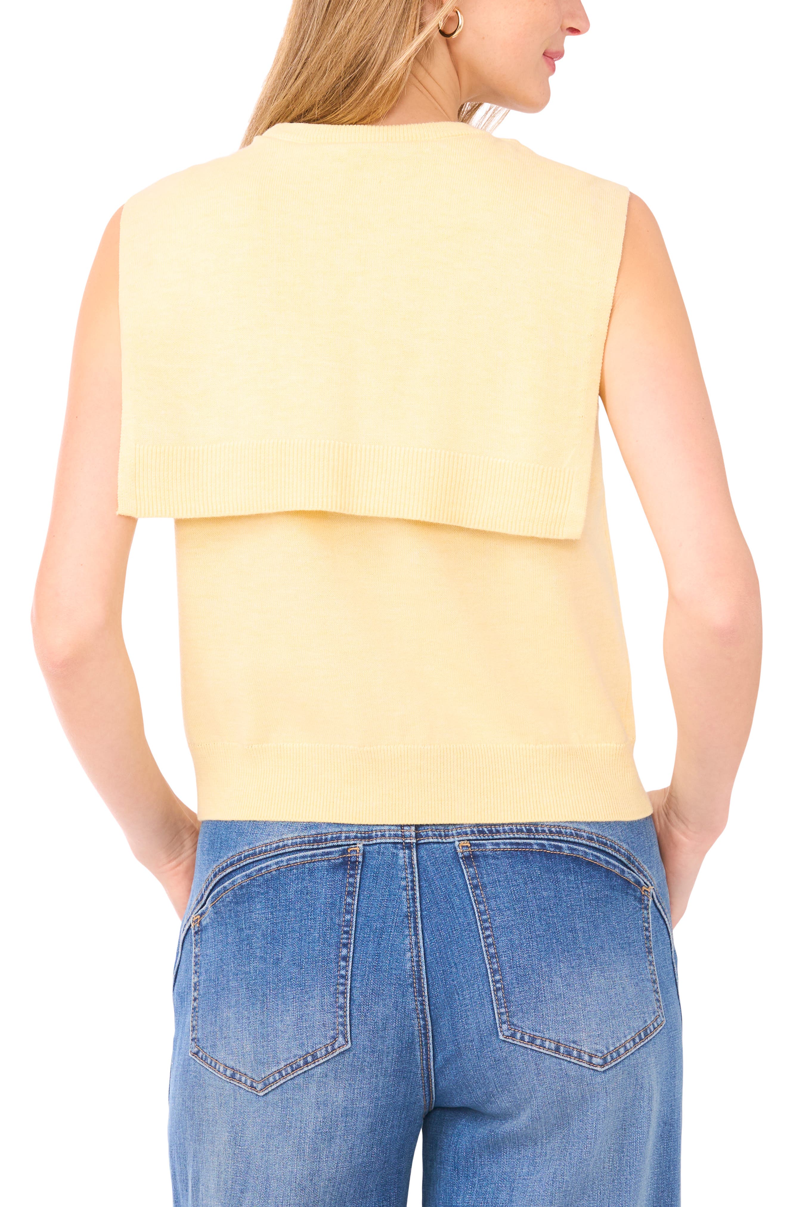 Tie Neck Sleeveless Sweater - image 4
