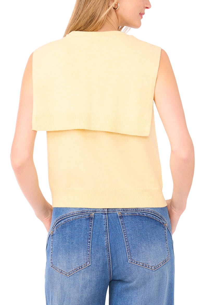 Tie Neck Sleeveless Sweater, Alternate, color, SOFT YELLOW