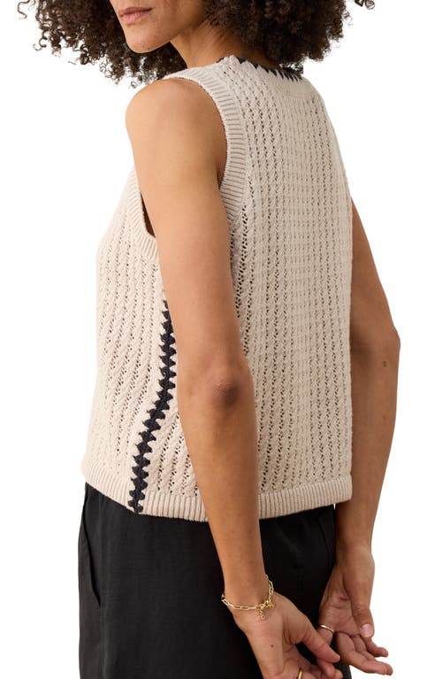 Marine Layer Clara Sleeveless Sweater In White