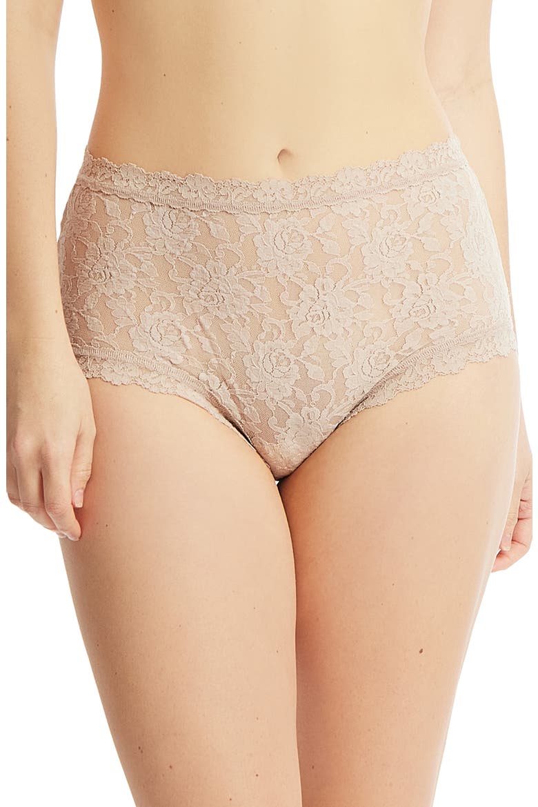 Signature Lace High Waist Boyshorts, Main, color, CHAI