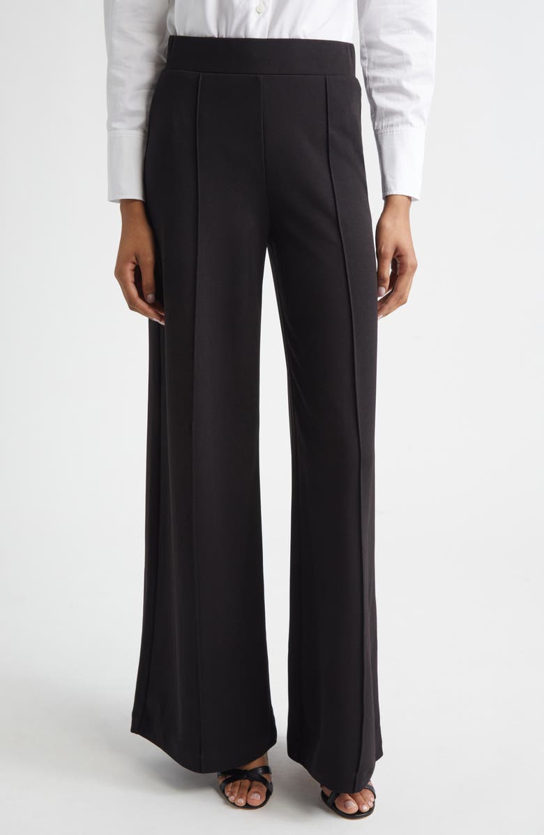 Derek Lam 10 Crosby Tempset Pleated Wide Leg Pants, Main, color, Black