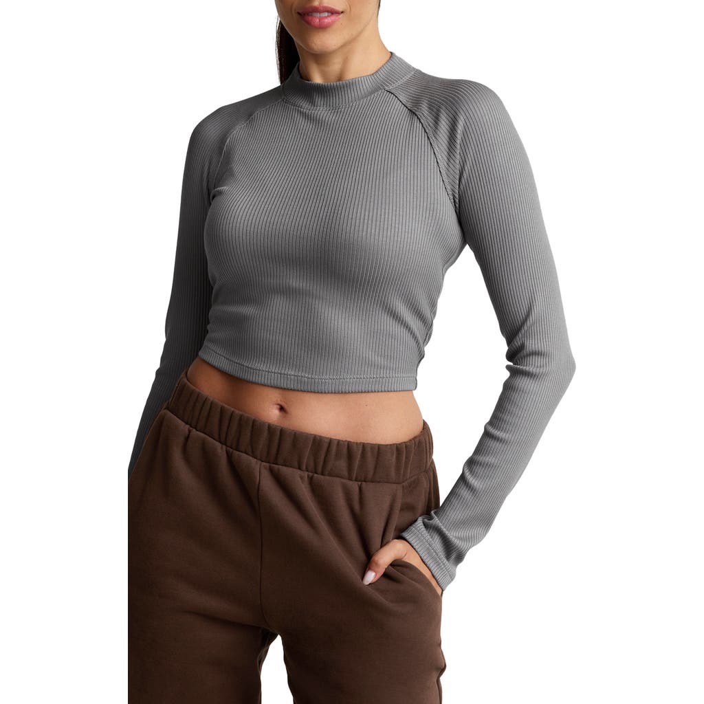 BEYOND YOGA BEYOND YOGA CONTOURS RIB MOCK NECK CROP TOP