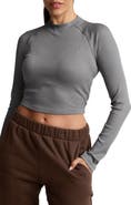 Beyond Yoga Contours Rib Mock Neck Crop Top