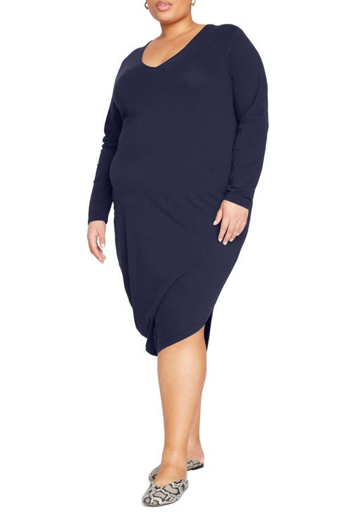 Iconic Geneva Long Sleeve Asymmetric Dress (Regular & Plus)