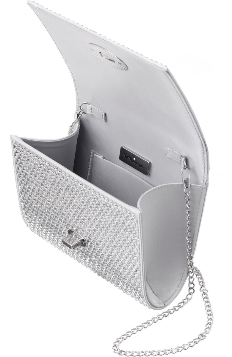 Nina Cilian Clutch, Alternate, color, Silver