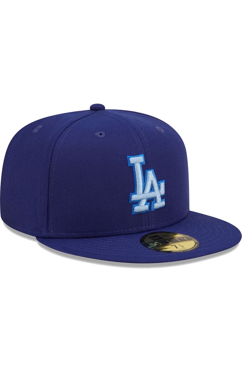 New Era Men's New Era Royal Los Angeles Dodgers Monochrome Camo 59FIFTY Fitted Hat, Alternate, color,