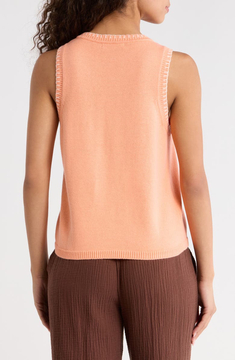 Marine Layer Marisol Cotton Sweater Vest, Alternate, color, Aperol