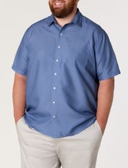 Harbor Bay by DXL Big & Tall Microfiber Circle Print Sport Shirt