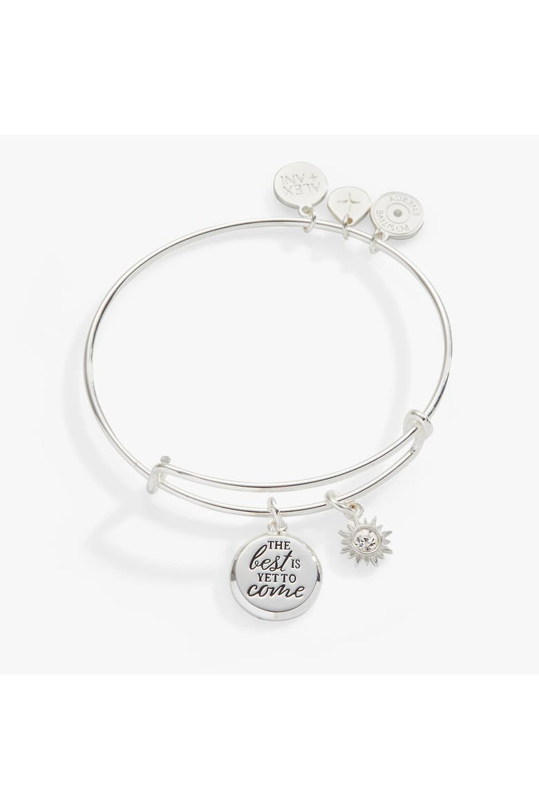'The Best Is Yet To Come' Duo Charm Bangle, Main, color, Gold