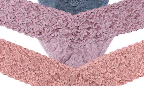 Hanky Panky Holiday Cracker Assorted 3-pack Original Rise Thongs In Pink