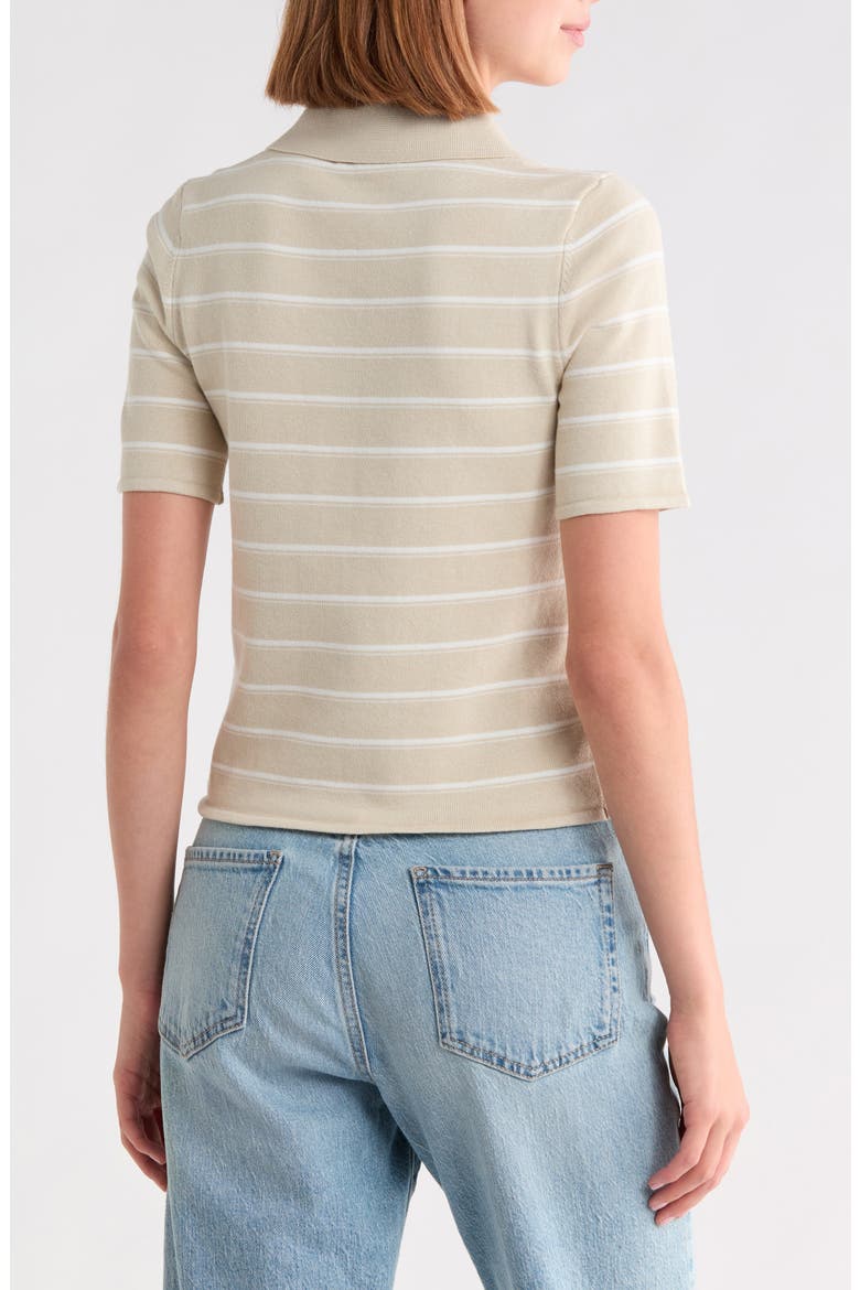 Leanne Striped Zip Polo, Alternate, color, LSTON