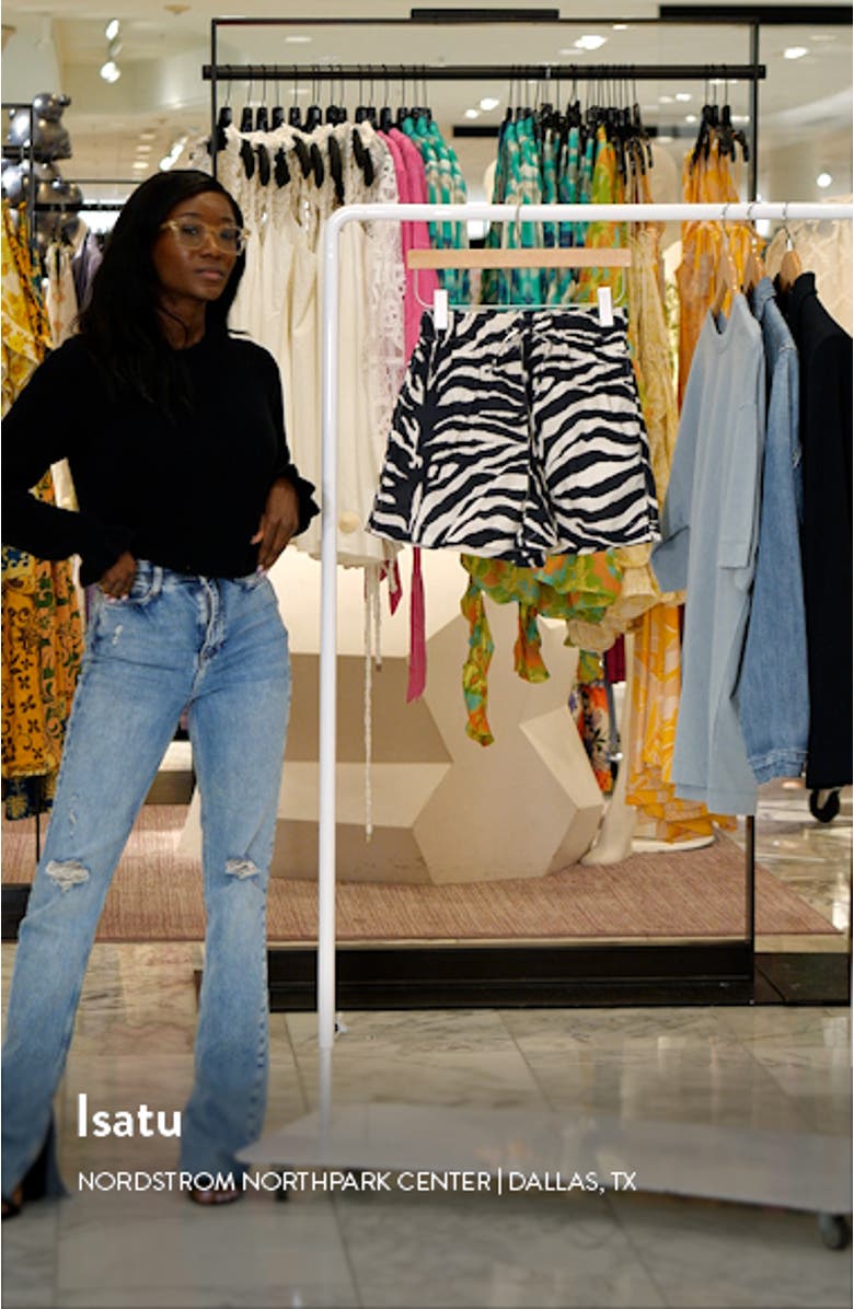 Zebra Drawstring Cotton Shorts, sales video thumbnail