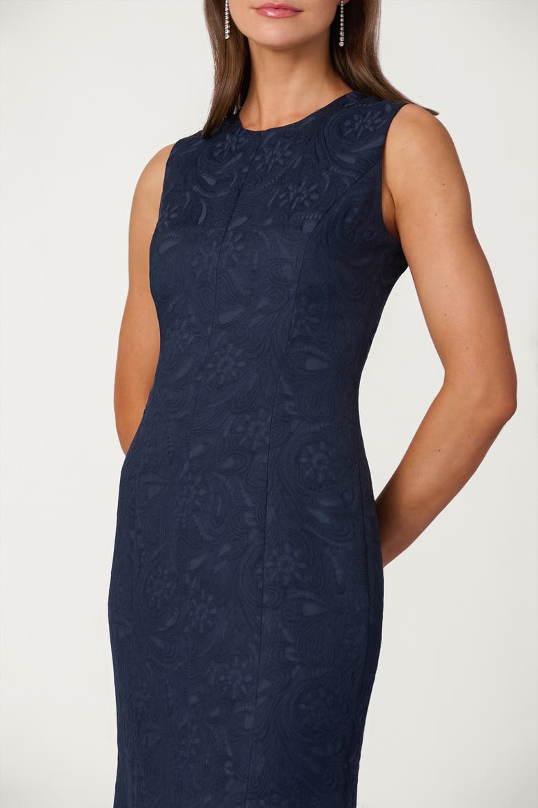 Midnight Paisley Jacquard Wilson Dress, Alternate, color, Deep Navy