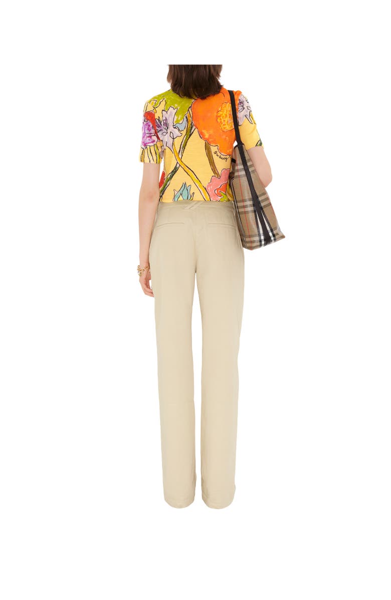 Burberry Highgrove Cascading Flowers Wool Top, Alternate, color, Yellow