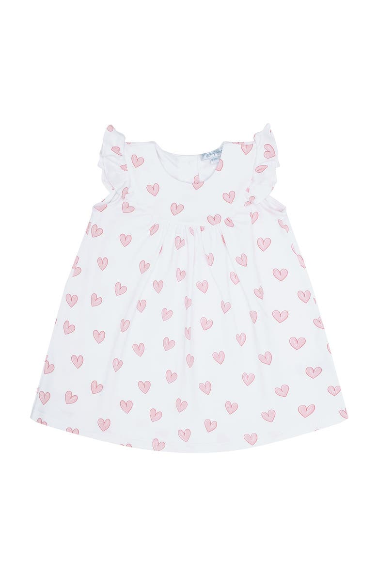 Nellapima Pink Heart Print Scoop Neck Dress - Toddler & Little Kid, Main, color,