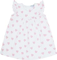 Nellapima Pink Heart Print Scoop Neck Dress - Toddler & Little Kid