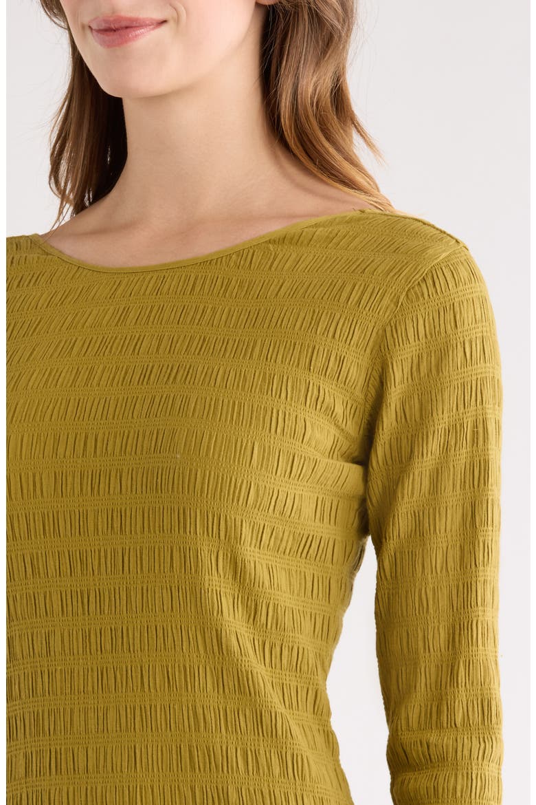 Dream Life Long Sleeve Pucker Knit Minidress, Alternate, color, MOSS