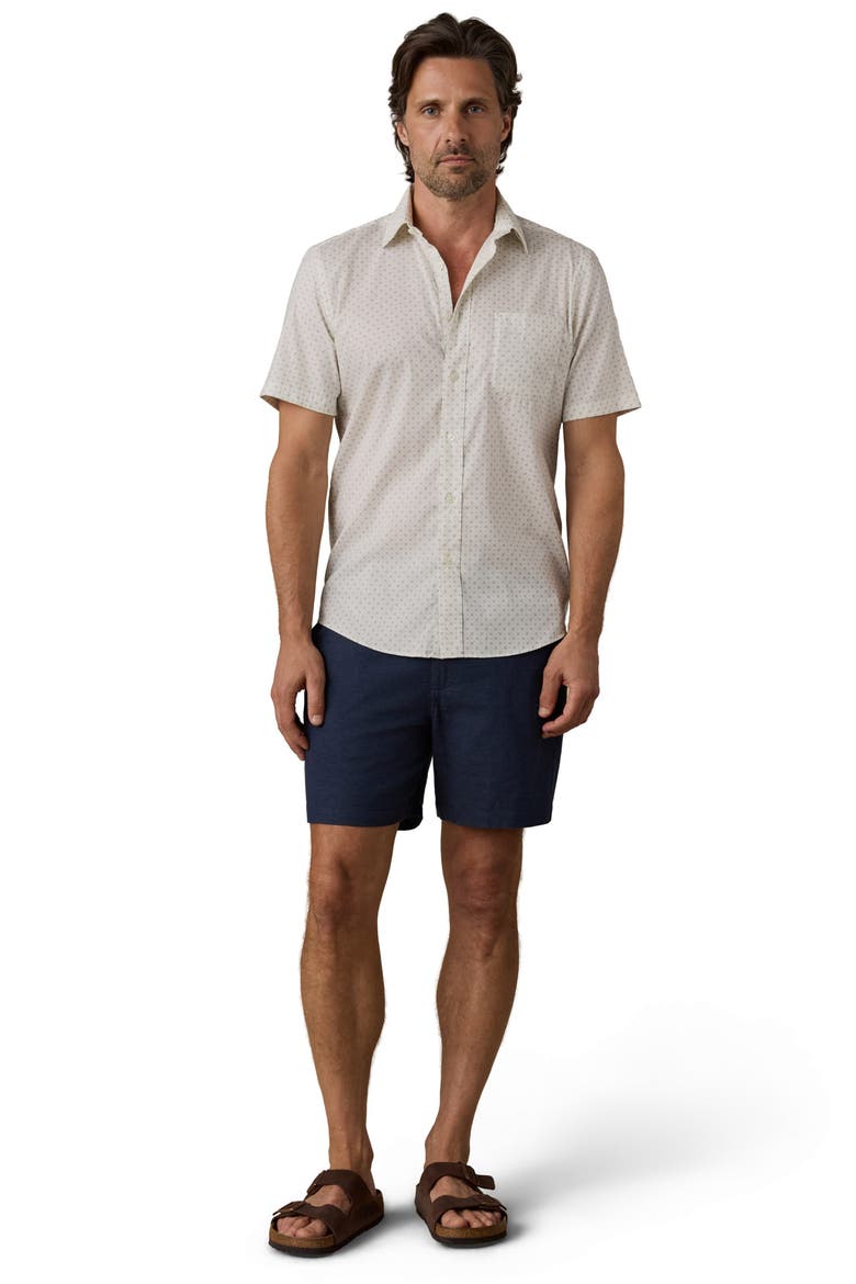Movement Short Sleeve Button-Up Shirt, Alternate, color, BLUE STONE ISLANDS