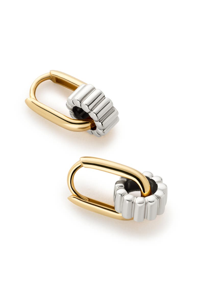 Ana Luisa Solid Yellow Gold - White Gold Galaxy Hoop Set, Alternate, color, Gold